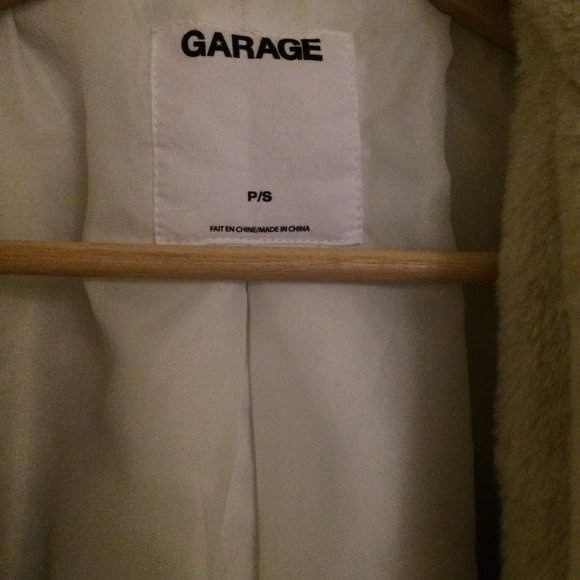 Garage Faux Fur Cream Bomber Jacket - Picture 6 of 8